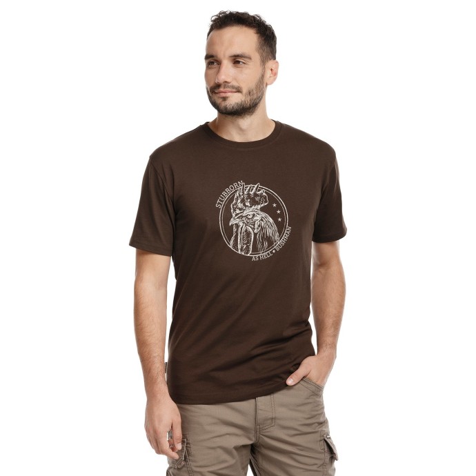 bushman herren T-shirt dunkelbraun