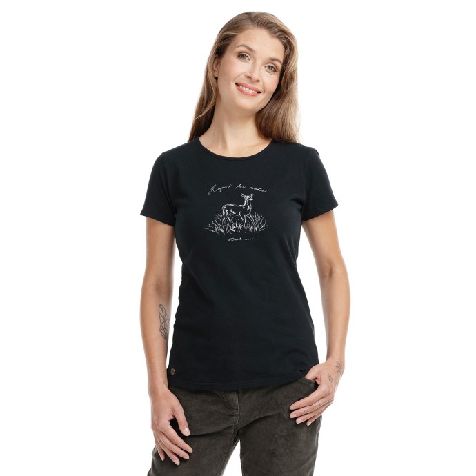 bushman damen T-shirt schwarz