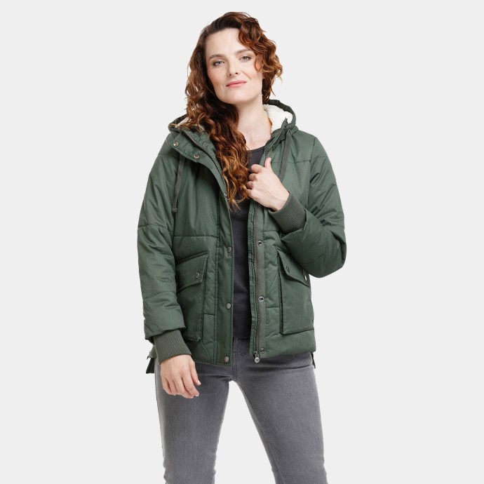 bushman damen Winterjacke dunkelgrün