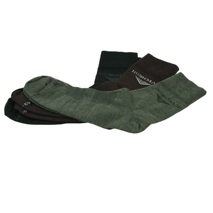 Bushman Herren Damen Wollsocken Wollset schwarz grün braun