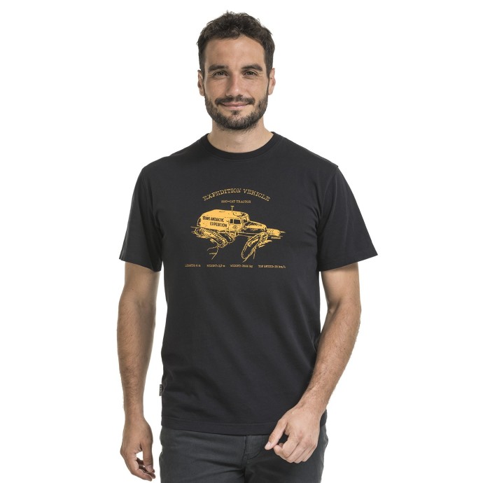 bushman Herren-T-Shirt aus Baumwolle mit Rundhalsausschnitt schwarz