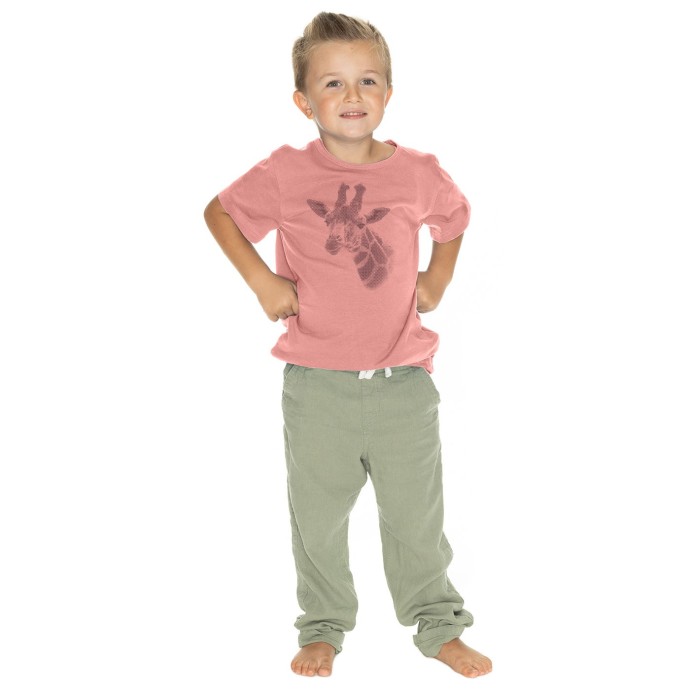 Bushman bedrucktes Kinder-T-Shirt Altrosa
