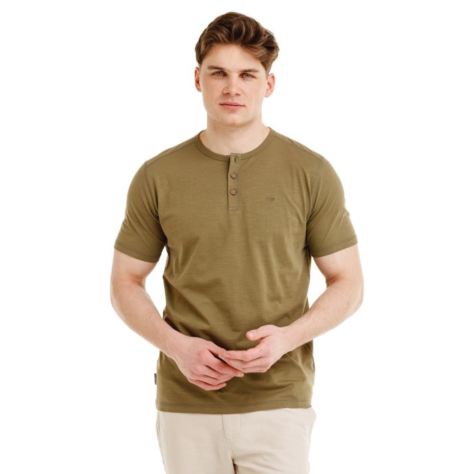 Bushman Henley-T-Shirt YARO für Herren, khaki