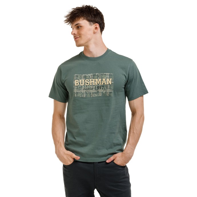 BUSHMAN Herren-T-Shirt Forth aus Baumwolle, grün