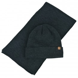 Mütze und Schal Covers dark grey