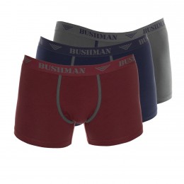 Boxershorts Edward 3Pack dark gray/navy/red