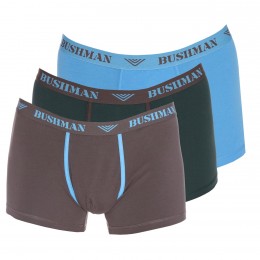 Boxershorts Edward 3Pack dark brown/dark grey/light blue