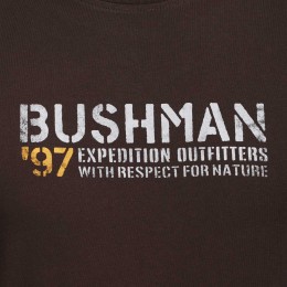 bushman herren T-shirt dunkelbraun