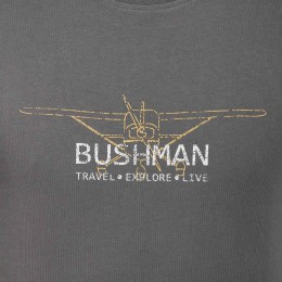 bushman herren T-shirt dunkelgrau