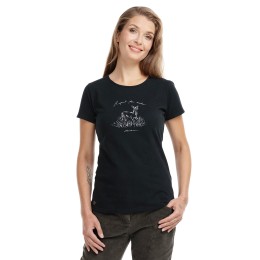 bushman damen T-shirt schwarz