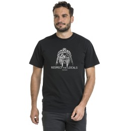 bushman Herren-T-Shirt aus Baumwolle mit Rundhalsausschnitt schwarz