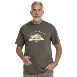 bushman Herren-T-Shirt aus Baumwolle mit Rundhalsausschnitt dunkelkhaki