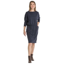 Bushman locker geschnittenes Damenkleid mit langen Kimonoärmeln dunkelblau