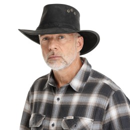 bushman herren Lederhut schwarz