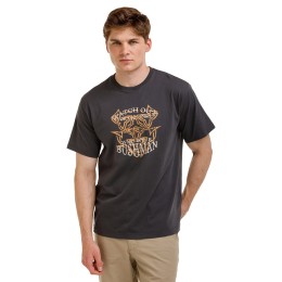 BUSHMAN Herren-T-Shirt Forth aus Baumwolle, dunkel grau