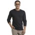 Herren-T-Shirt aus Baumwolle aus Jacquard-Strick mit langen Ärmeln schwarz