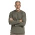 Herren-T-Shirt aus Baumwolle aus Jacquard-Strick mit langen Ärmeln grün