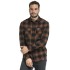 bushman herren Flanellhemd schwarz a orange