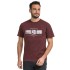 bushman Herren-T-Shirt aus Baumwolle mit Rundhalsausschnitt burgund